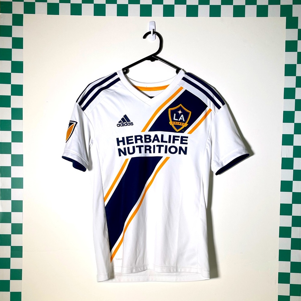 LA Galaxy Adidas Jersey (Size: Large, Youth) (Can fit for XL)